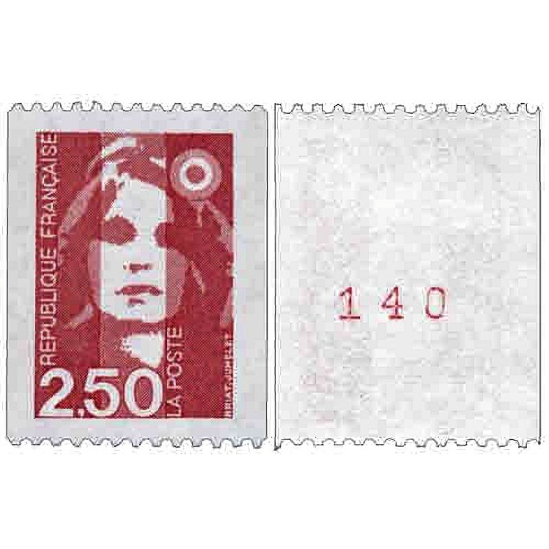 n°2719a 2F50 Marianne du bicentenaire (numéro rouge au verso)