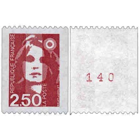 n°2719a 2F50 Marianne du bicentenaire (numéro rouge au verso)