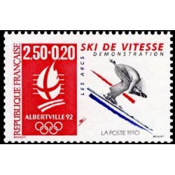 n°2739 2F50+0F20 Jeux olympiques d'Albertville - Ski de vitesse