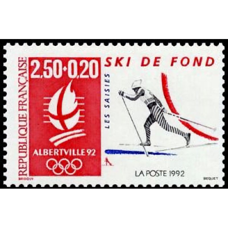 n°2742 2F50+0F20 Jeux olympiques d'Albertville - Ski de fond