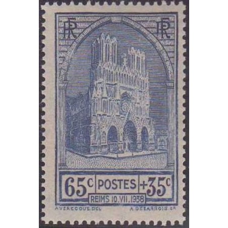 n°399 65c+35c. Cathédrale de Reims