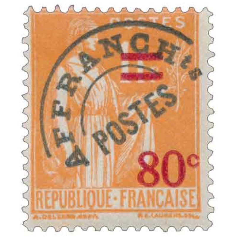 Préo74 80c. sur 1 F. Type Paix
