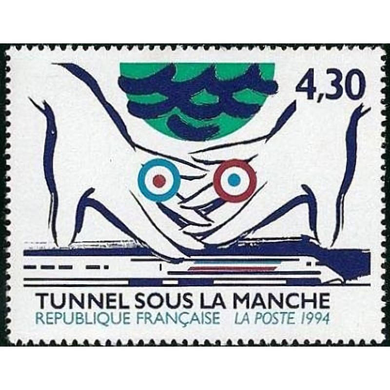 n°2883 4F30 Inauguration du tunnel sous la manche