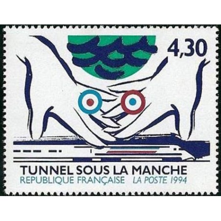 n°2883 4F30 Inauguration du tunnel sous la manche