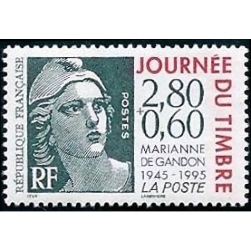 n°2933 2F80+0F60 Journée du timbre 1995