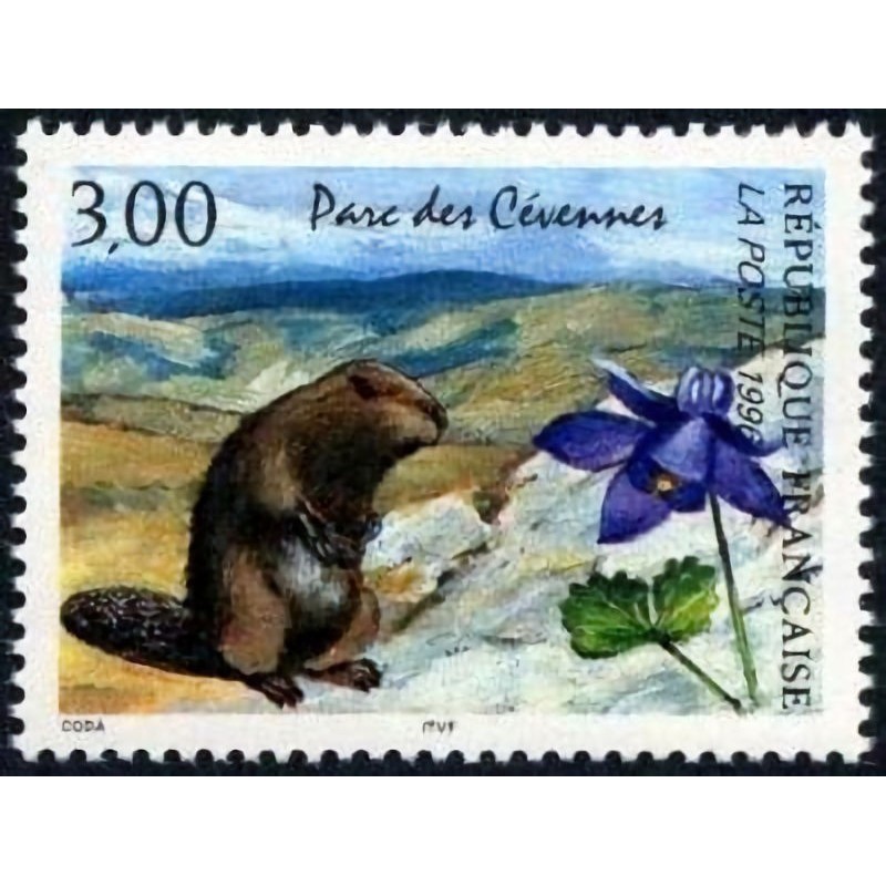 n°2997 3F Marmotte et ancolie
