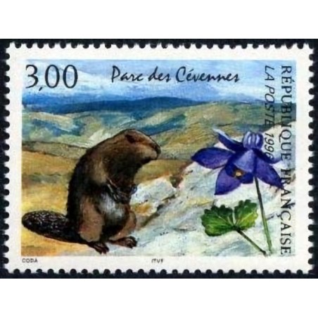 n°2997 3F Marmotte et ancolie