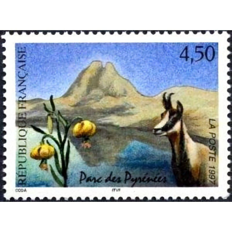 n°3056 4F50 Isard et lys jaune