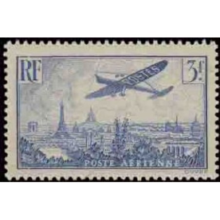 PA n°12 3F. avion survolant Paris