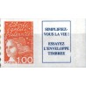n°3101a 1F+vignette Marianne de Luquet