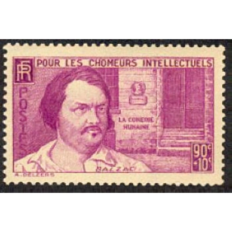 n°438 90c.+10c. Honoré de Balzac