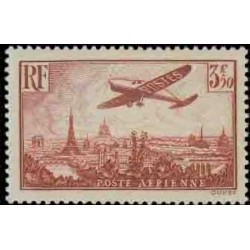 PA n°13 3F50c. avion survolant Paris