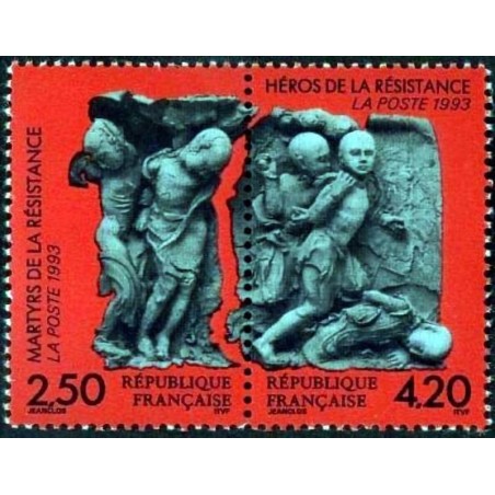 n°2813A 2F50 et 4F20 Martyrs et héros de la résistance