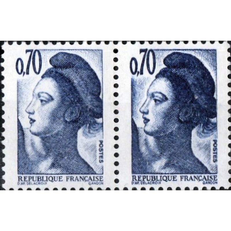 n°2240a 0F70 Liberté paire avec re-entry (double frappe)