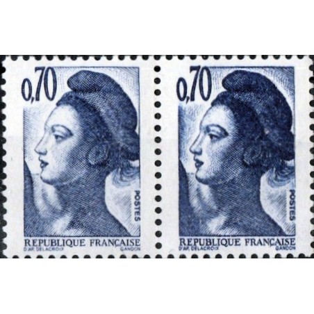 n°2240a 0F70 Liberté paire avec re-entry (double frappe)