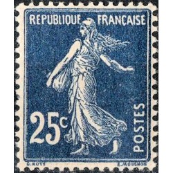 n°140b 25c. Semeuse camée bleu-noir