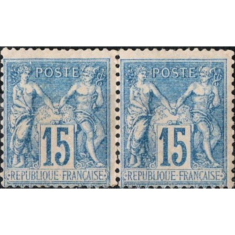 n°101 15c. Sage type II en paire