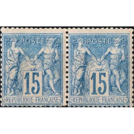 n°101 15c. Sage type II en paire