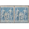 n°101 15c. Sage type II en paire