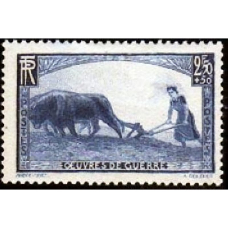 n°457 2F50+50c. Femme au Labour