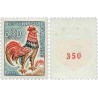 n°1331Ab 0F30 Coq de Decaris (numéro rouge au verso)