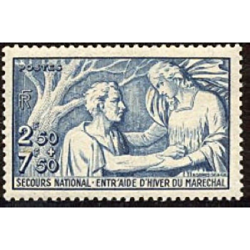 n°498 2F50c+7F50c Secours national