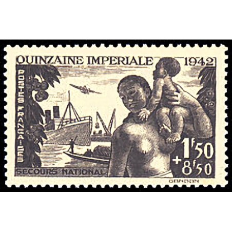 n°543 1f50+8F50 Quinzaine impériale