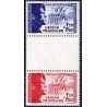 n°566a 1F20c+8F80c Légion tricolore paire avec intervalle