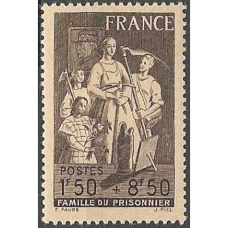 n°585 1F50c+8F50c. Famille du prisonnier