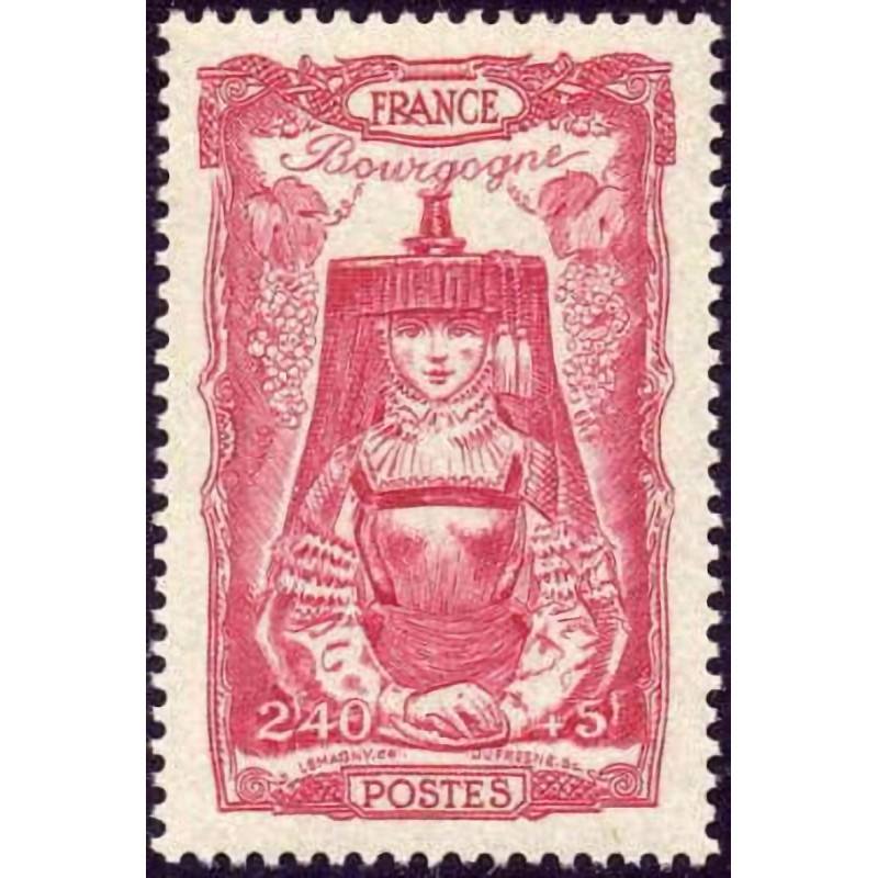 N°596 2F40c+5F. Coiffe de Bourgogne