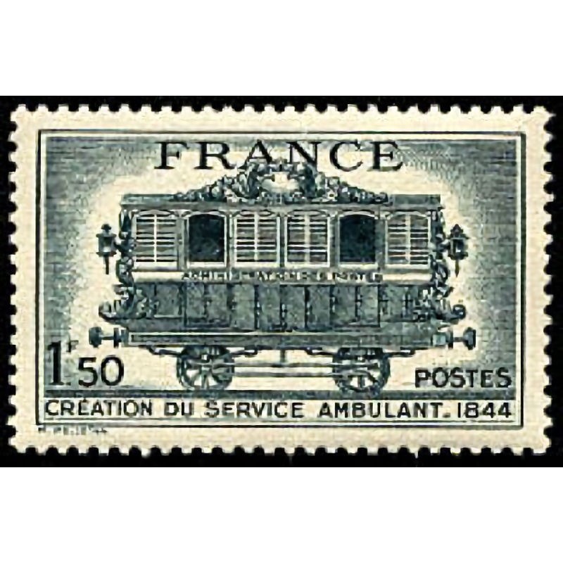 n°609 1F50c. service postal ambulant