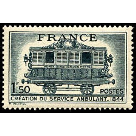 n°609 1F50c. service postal ambulant