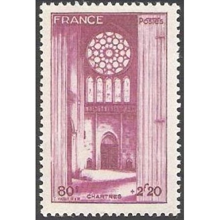 n°664 80c.+2F20c. Cathédrale de Chartres