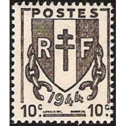 n°670 10c. chaînes brisées