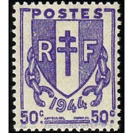 n°673 50c. Chaînes brisées