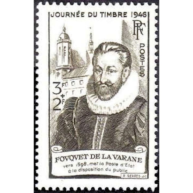 n°754 3F+2F. Journée du timbre 1946