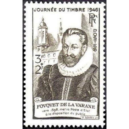 n°754 3F+2F. Journée du timbre 1946