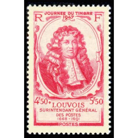 n°779 4F50c+5F50c. Journée du timbre 1947