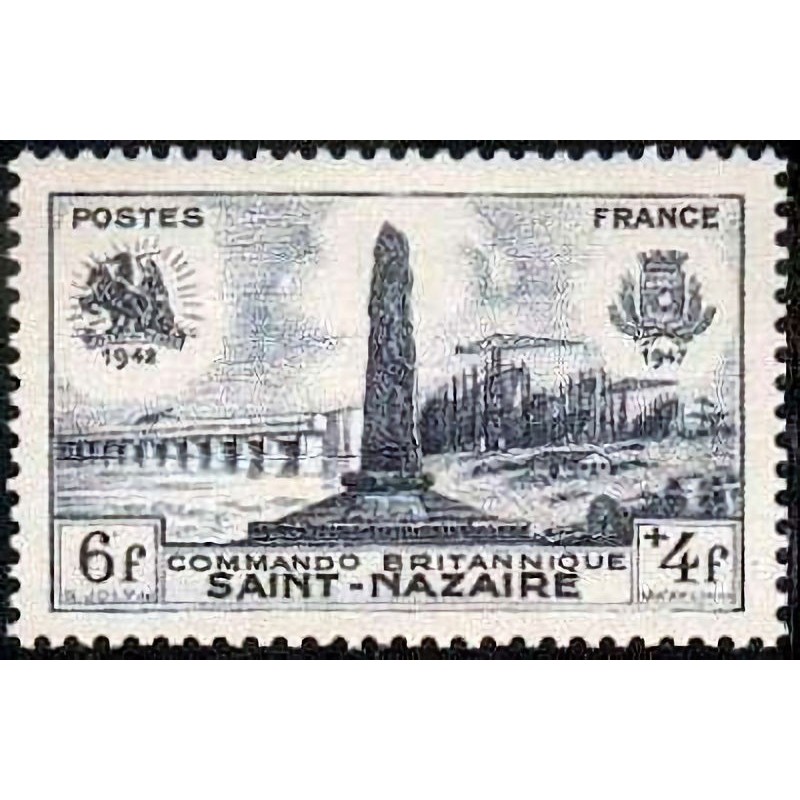 n°786 6F+4F Débarquement britannique a Saint-Nazaire