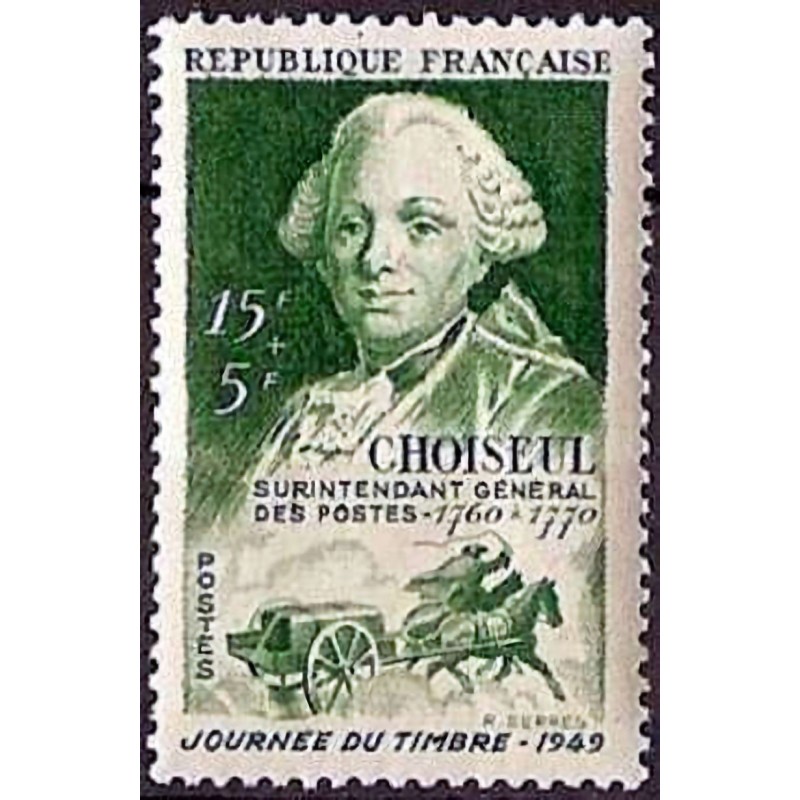 n°828 15F.+5F. Journée du timbre 1949