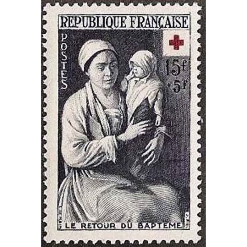 n°967 15F+5F. Croix rouge 1953
