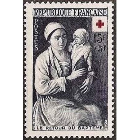 n°967 15F+5F. Croix rouge 1953