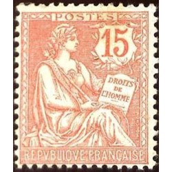 n° 125 15c. Mouchon retouché