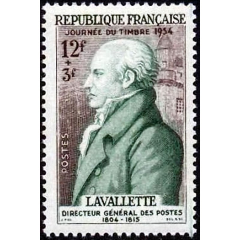 n°969 12F+3F. Journée du timbre 1954