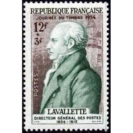 n°969 12F+3F. Journée du timbre 1954