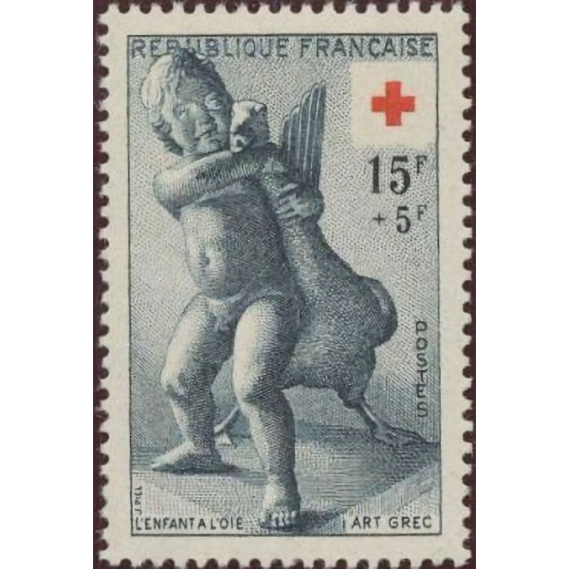 n°1049 15F+5F. Croix rouge 1955